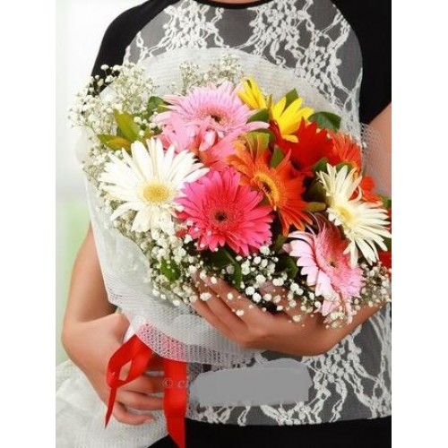Renkli Gerbera Buketi