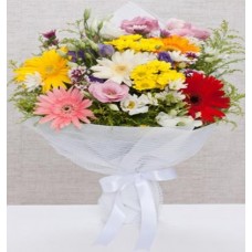 Karışık Gerbera ve Taze Mevsim Çiçekleri